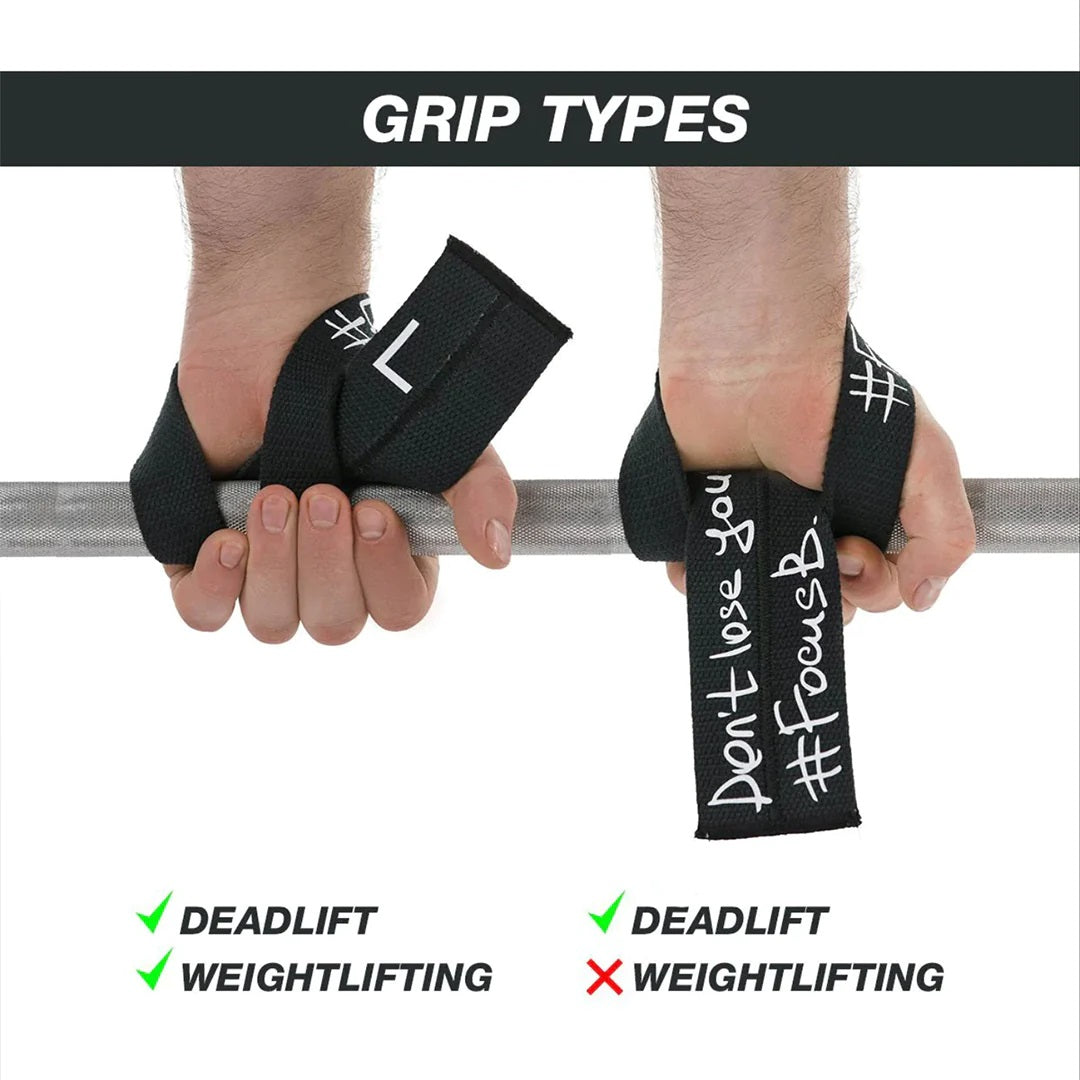 Weight Lifting Straps #FocusB White